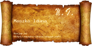 Meszko Iduna névjegykártya